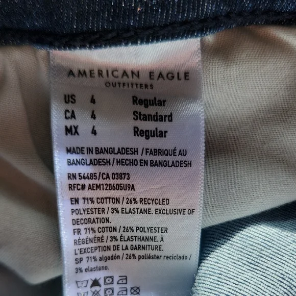 American Eagle Outfitters Women's Dark Blue Skinny Jeans - Picture 4 of 4